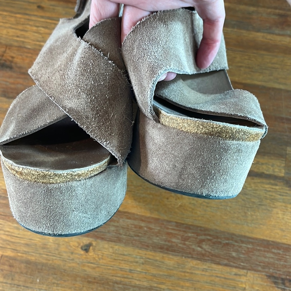 Pedro Garcia‎ Tan Suede Platform Sandals - Size 41 11 - Picture 5 of 12